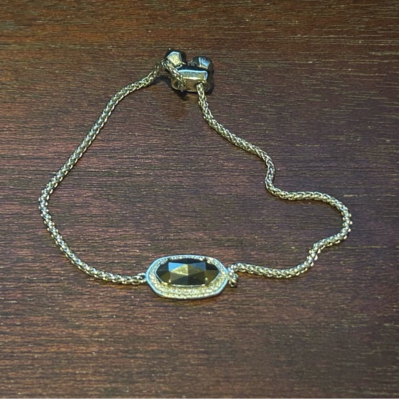 Kendra Scott • Eve Slider Bracelet • Gold Tone Pyrite Stone - Picture 2 of 3